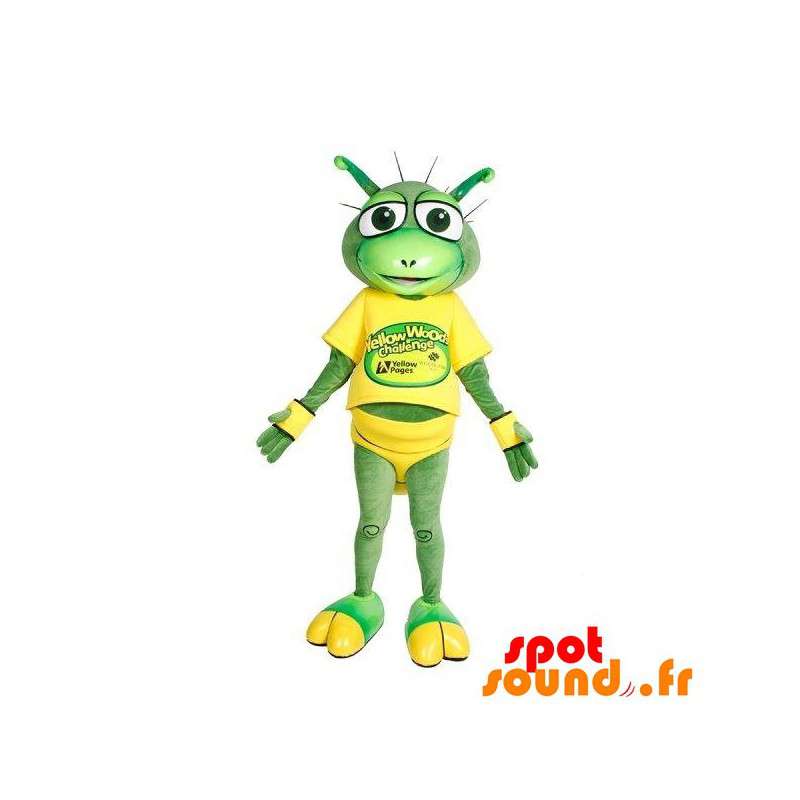 Grön varelse maskot, främling - Spotsound maskot
