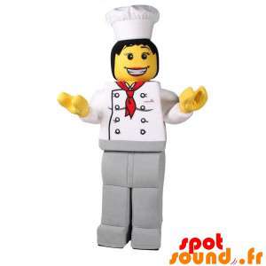 Lego maskot klædt ud som en kok - Spotsound maskot