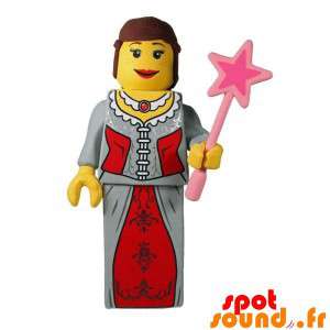 王女の格好レゴのマスコット、杖を持つ妖精