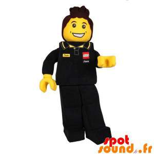 Lego maskot klädd som en arbetare, en mekaniker - Spotsound