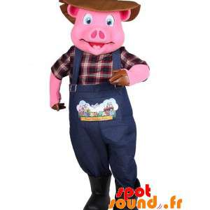 Mascotte de cochon rose...