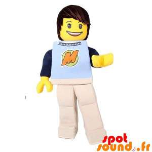 Lego maskot, gul Playmobil, legetøj - Spotsound maskot