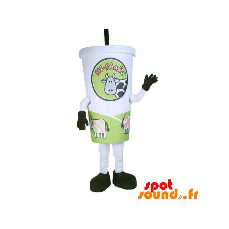 Maskottchen Pappbecher. Milchshake-Maskottchen - Objektmaskottchen - MASFR033999 - SpotSound.fr