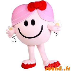 Mascot Frau Hug, rosa...