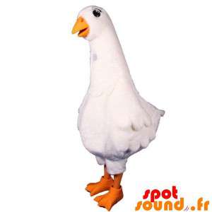 Mascot reuze gans, wit en...