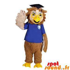 Brown Owl Mascot Dressed...