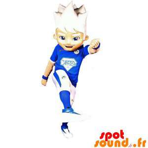 Mascot sportief wit-haired...