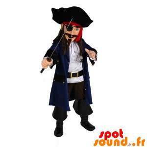 Mascotte de pirate en tenue...