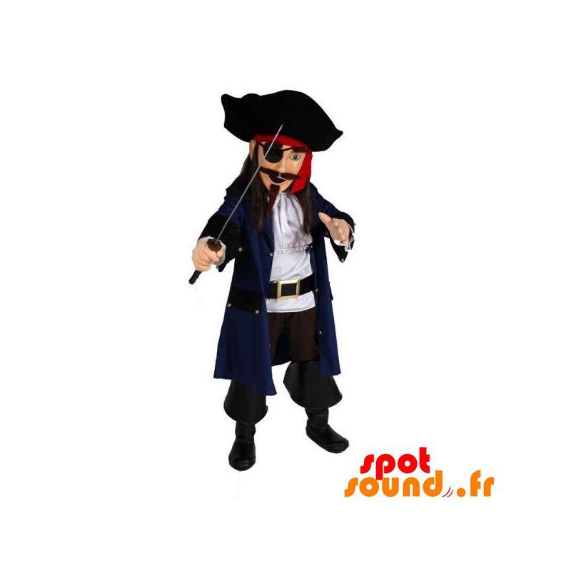 Piratmaskot i traditionell klänning - Spotsound maskot
