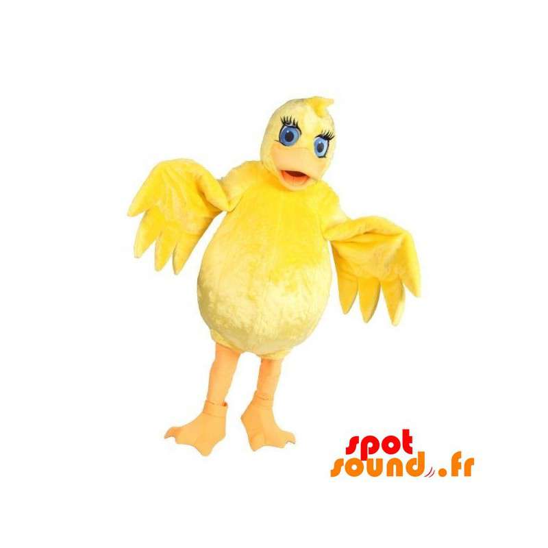 Stor gul kycklingmaskot, fyllig och söt - Spotsound maskot