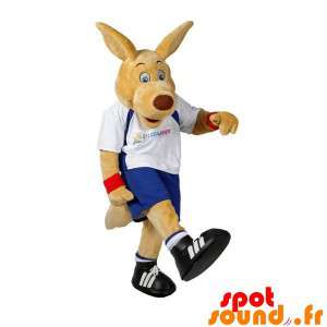 Beige Kangaroo Mascot In...