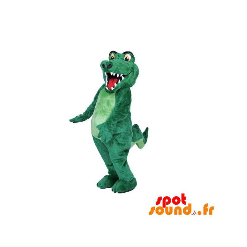 Grön krokodilmaskot, helt anpassningsbar - Spotsound maskot