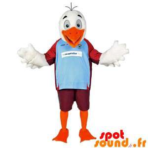 Maskot bílá a oranžová...