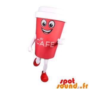 Mascot taza de café roja....