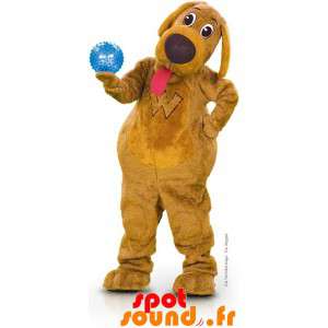 Brown Dog Mascot With...