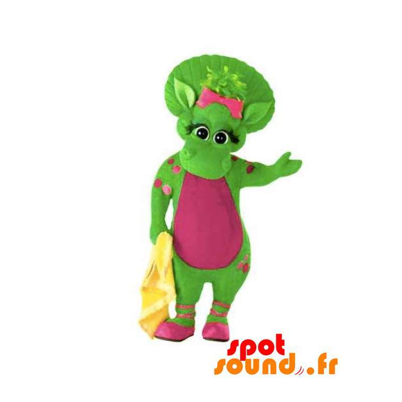 Mascote dinossauro roxo com óculos amarelos em Mascot Dinosaur Mudança de  cor Sem mudança Cortar L (180-190 Cm) Esboço antes da fabricação (2D) Não  Com as roupas? (se presente na foto) Não