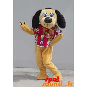 Beige And Black Dog Mascot...