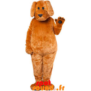 Brun og sort hundemaskot, kæmpe - Spotsound maskot