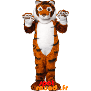 Laranja tigre mascote,...