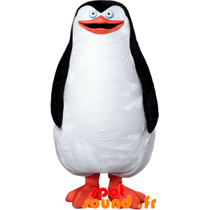 Mascote pinguim branco,...