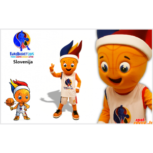 Round Basketball Mascot And...