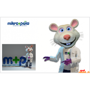 Mascot rosa e rato branco...