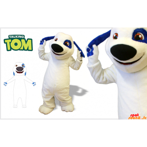 Mascot White And Blue Dog....