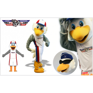 Mascot Gray And White Eagle...