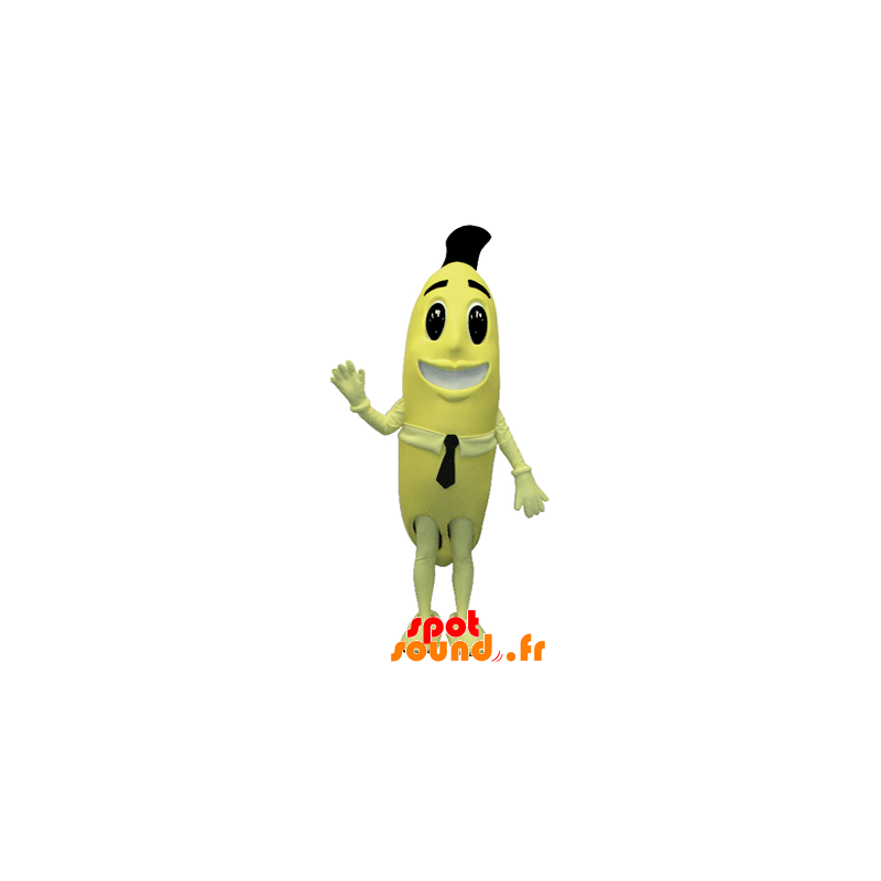 Jätte gul bananmaskot. Fruktdräkt - Spotsound maskot