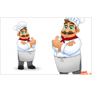 Chef mascotte met een toque. Chief Costume - Menselijke mascottes - MASFR033782 - SpotSound.fr