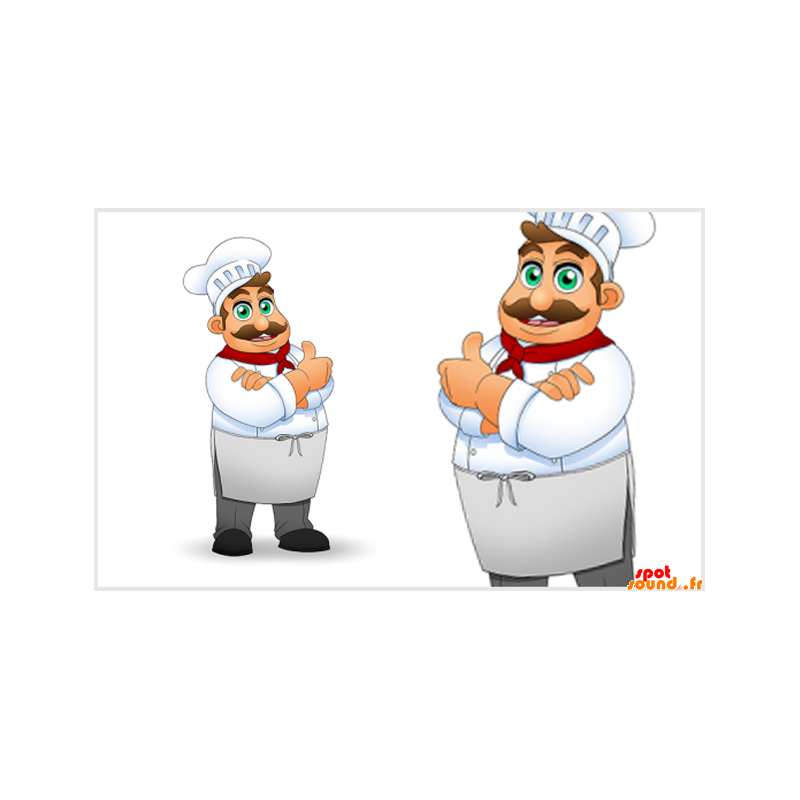 Chef mascotte met een toque. Chief Costume - Menselijke mascottes - MASFR033782 - SpotSound.fr