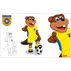 Bruine bever mascotte...