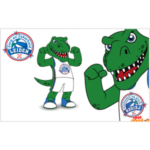 Green Dinosaur Mascot,...