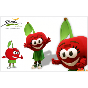 Mascot vermelho e cerejas...
