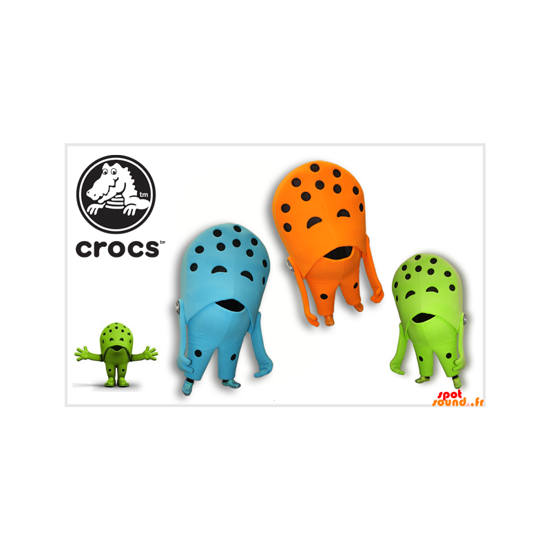 3 Crocs μασκότ παπούτσι. παπούτσια χρωματιστά - Μασκότ αντικειμένων - MASFR034160 - SpotSound.fr