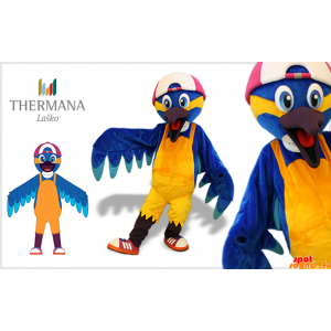 Mascot Blue And Yellow Bird...