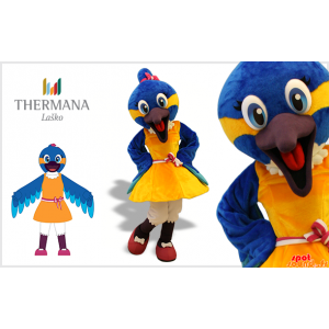 Mascot Blue And Yellow Bird...