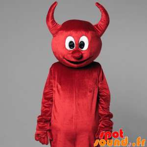 Mascot Red Devil With Horns. Mascot Imp