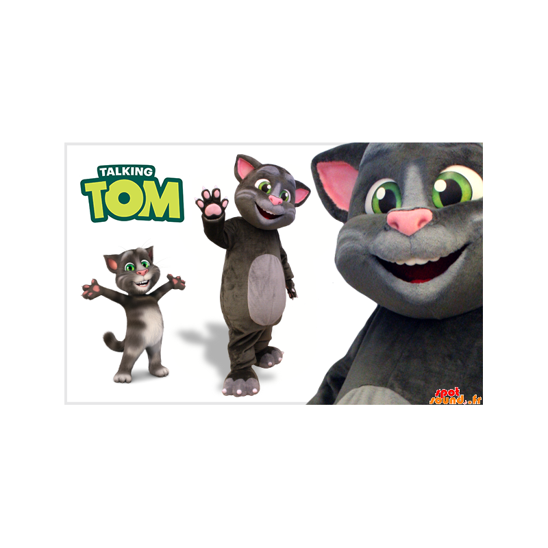 Purchase Gray And Pink Cat Mascot. Mascot Talking Tom in Cat mascots Color  change No change Size L (180-190 Cm) Sketch before manufacturing (2D) No  With the clothes? (if present on the