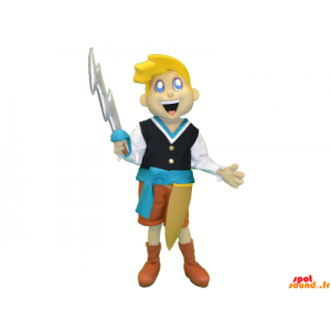 Blond Boy Mascot, A Knight...