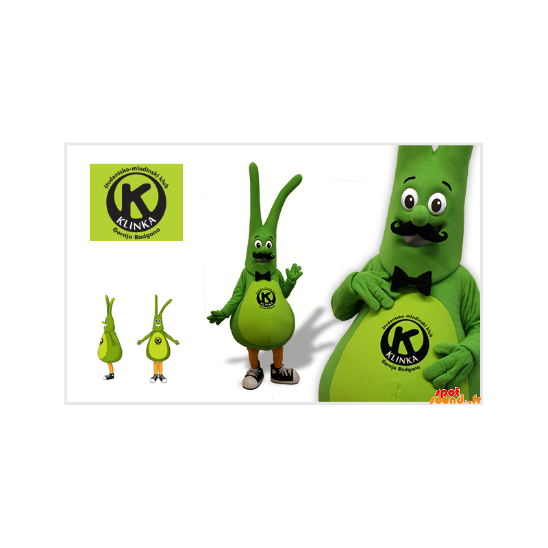Maskot grøn mand, grøntsag, insekt - Spotsound maskot