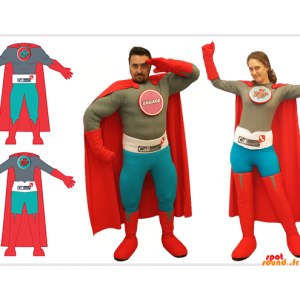 2衣装スーパーヒーロー、男と女