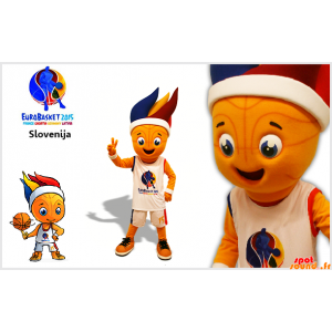 Basketballspiller maskot med farvede væger - Spotsound maskot