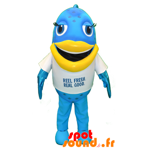 Mascot stor moro fisk, blå...