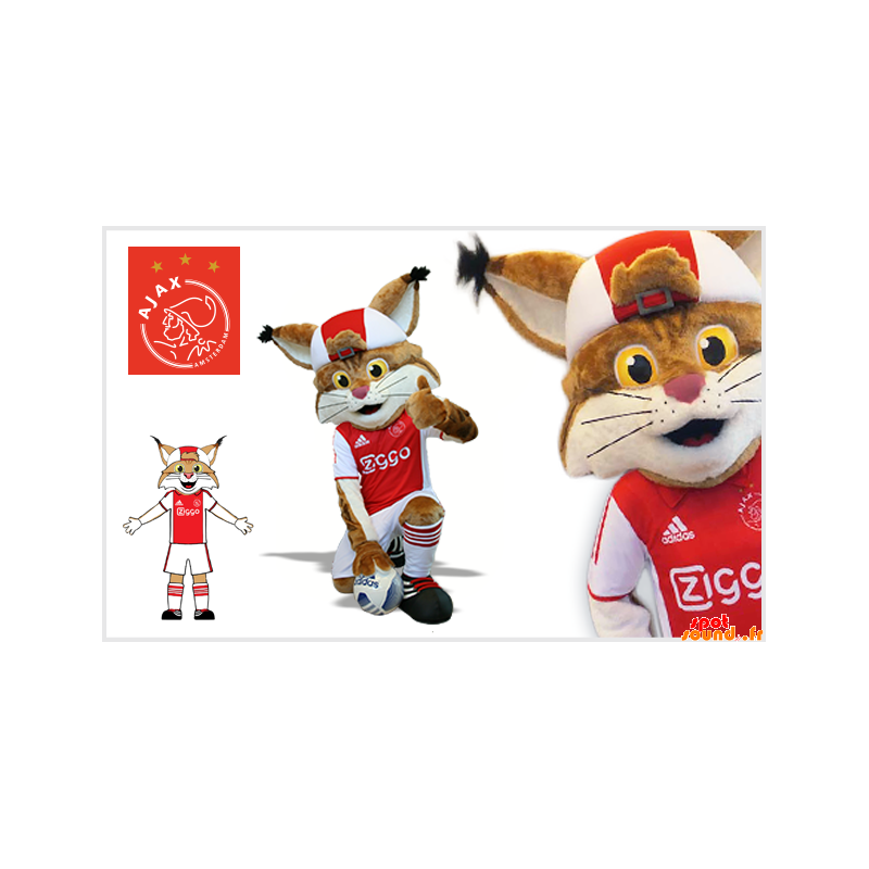 ジャングルの動物 の サッカー選手を保つのにマスコット茶色と白のオオヤマネコ 色変更 変化なし 切る L 180 190センチ 撮影に最適 番号 服とは 写真にある場合 番号 付属品 番号 ジャングルの動物 の サッカー選手を保つのにマスコット茶色と白のオオヤマネコ 色変更 変化なし 切る L 180 190センチ 撮影に最適 番号 服とは 写真にある場合 番号 付属品 番号