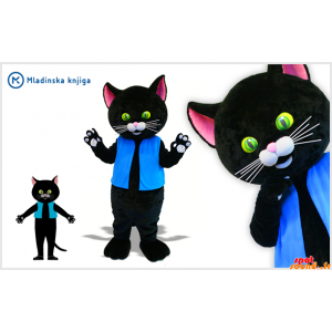 Giant Black Cat Mascot With...