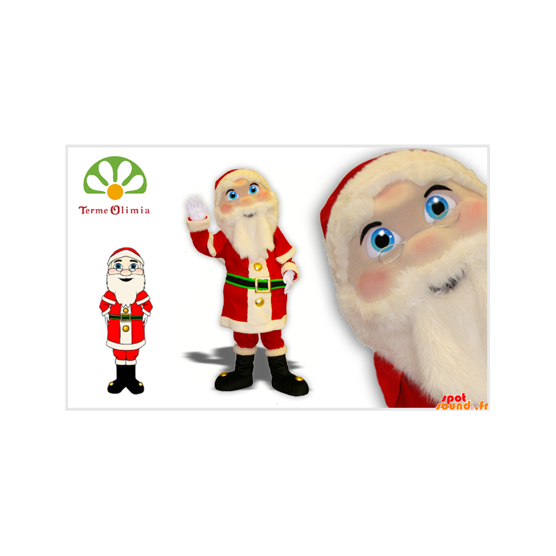 Julemanden maskot, i rødt og hvidt tøj - Spotsound maskot