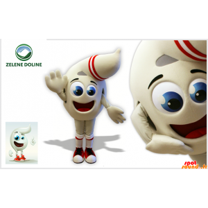 Mascotte de bonhomme blanc,...