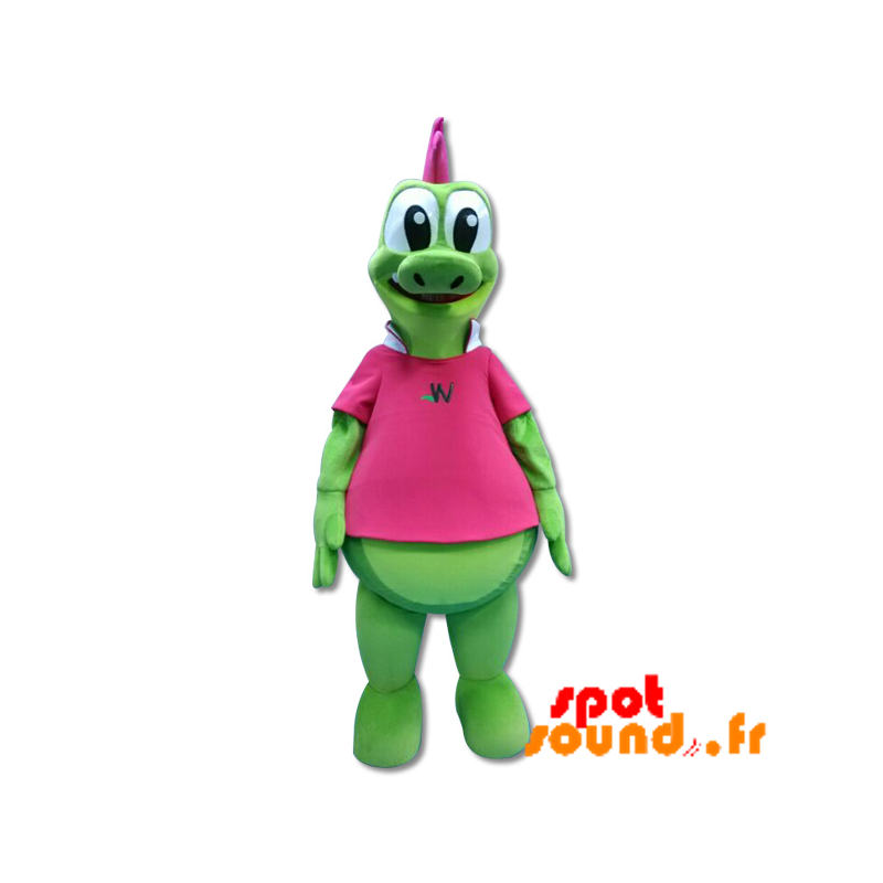 Mascotte de crocodile vert, de dinosaure géant