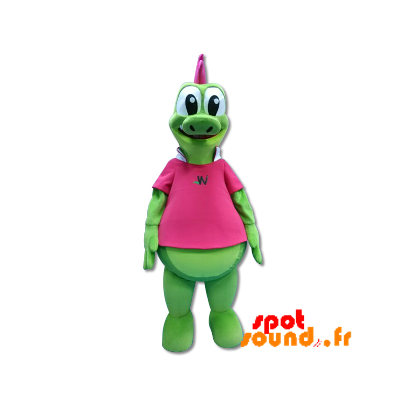 Grøn krokodille maskot, kæmpe dinosaur - Spotsound maskot